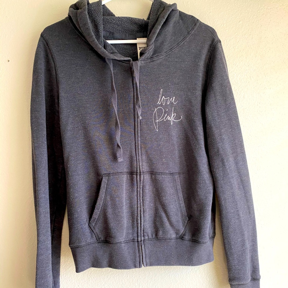 PINK Victoria’s Secret hoodie, Gray, small